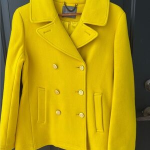 J. Crew Vibrant Yellow Pea Coat